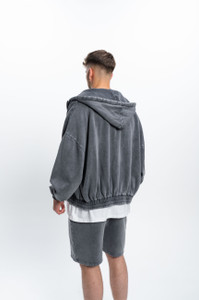 Parookaville Zip Jacket, Washed Grey