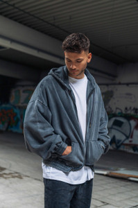 Parookaville Zip Jacket, Washed Grey